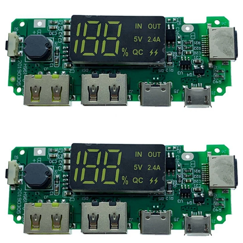 Двойной USB 5 В 18650 а Micro/Type-C портативное зарядное устройство зарядный Модуль