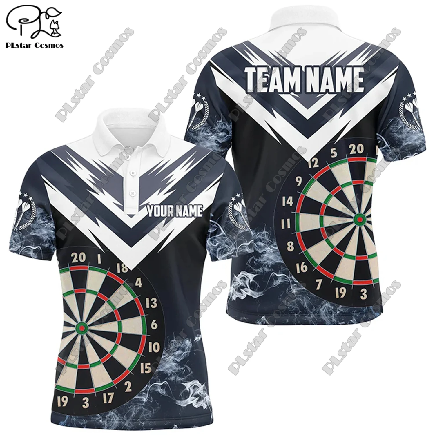 Новая персонализированная рубашка-поло с 3D-печатью и рисунком пламени