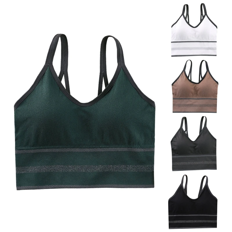 

Sports Bra for Women Criss-Cross Back Padded Strappy Yoga Bra with Removable Cup