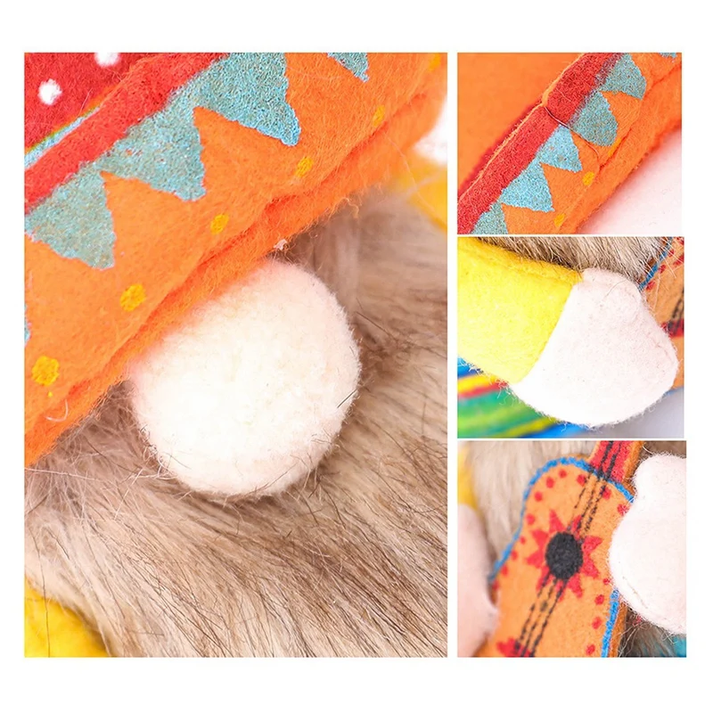 2Pcs Fiesta Gnome Couple Cinco De Mayo Tomte For Mexican Taco Tuesday Elf Dwarf Home Kitchen Tiered Tray Decorations