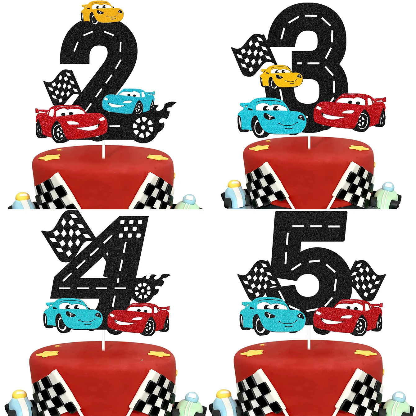 

Disney McQueen молния тачки торт Топпер Поставки детей 2 3 4 5th детский душ