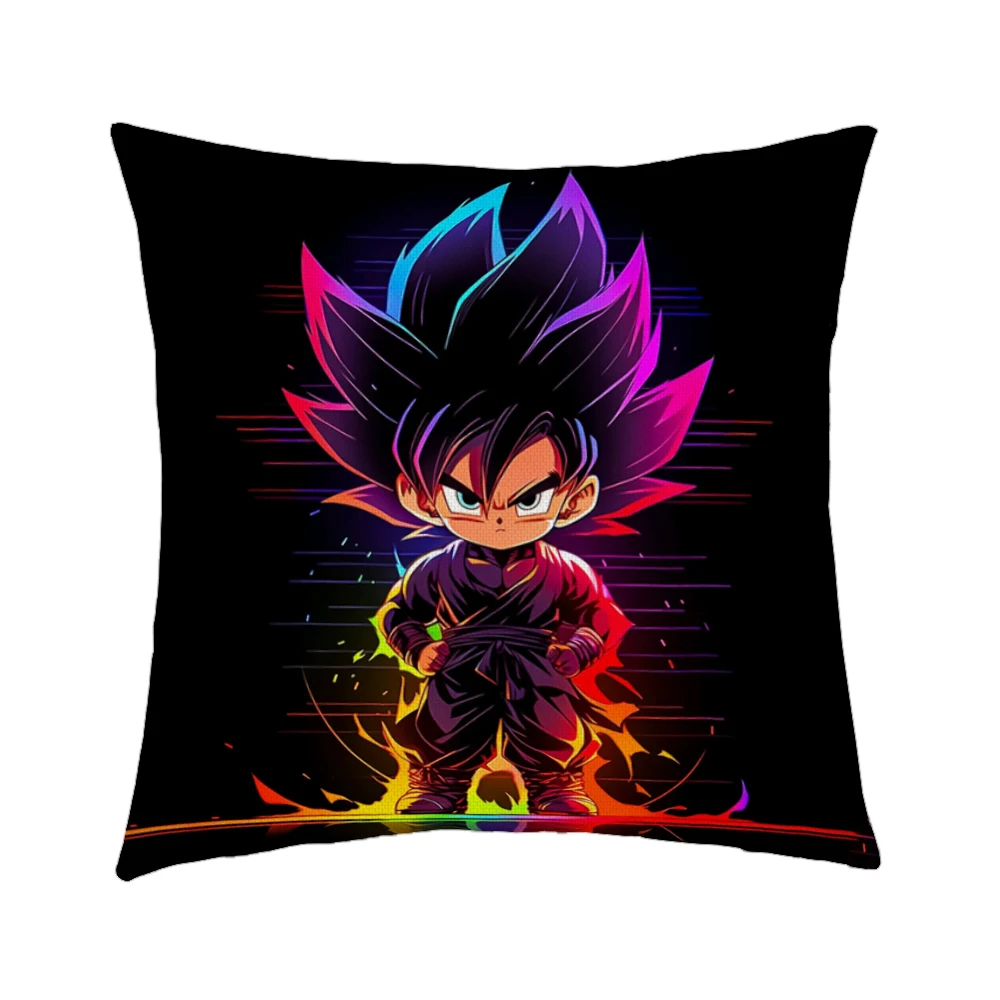 

Double Sided Printed Cushion Cover Home Decoration Pillowcase Bedroom Sofa anime pillowcase Goku Short Plush Pillowcase