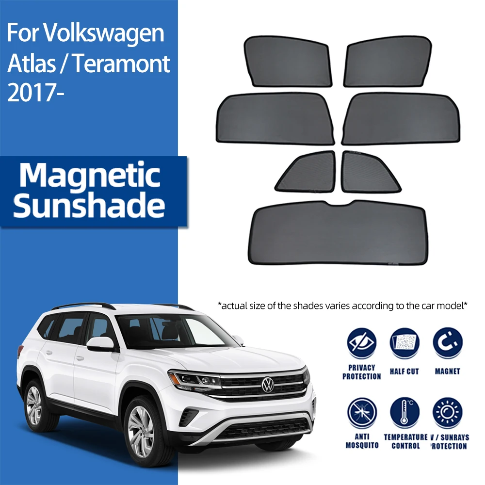 

For Volkswagen VW Atlas SE 2017-2023 Side Baby Window Sun Shade Shield Magnetic Car Sunshade Visor Front Rear Windshield Curtain