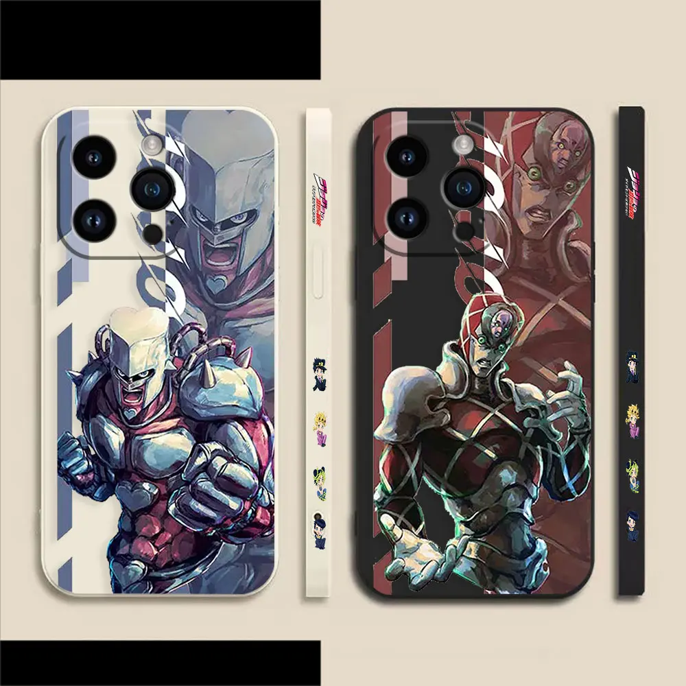 

Mange JoJo's Bizarre Adventur Case For Apple iPhone 14 13 12 11 Pro XS Max Mini X XR SE 7 8 6 6S Plus Colour Liquid Case Funda