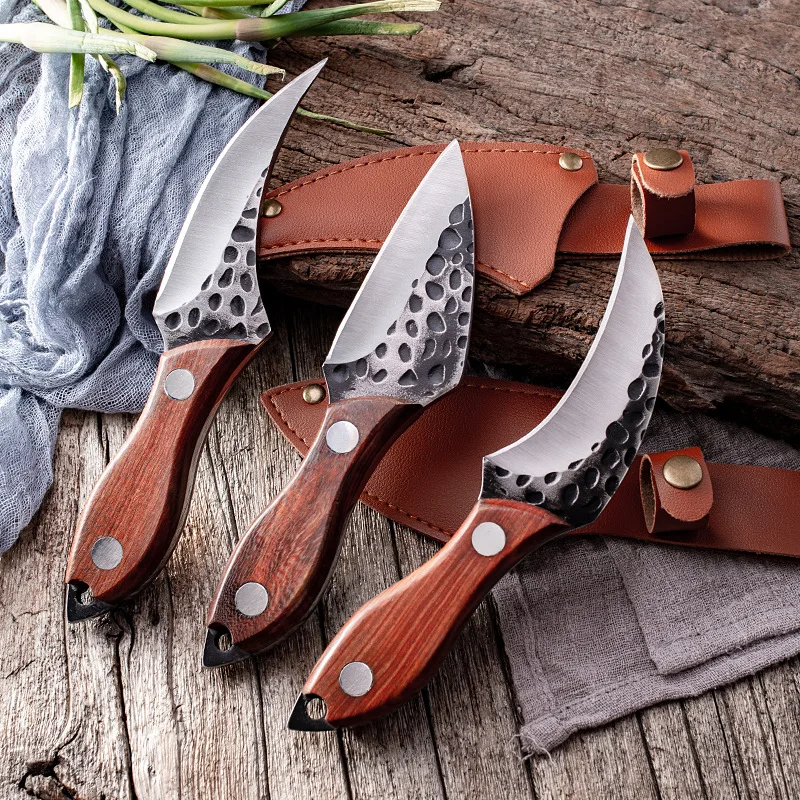 

Ковка многоцелевой нож для рыбалки походный резчик кухонные ножи для скрепления фруктов нож для очистки овощей барбекю разделенные мясные ...