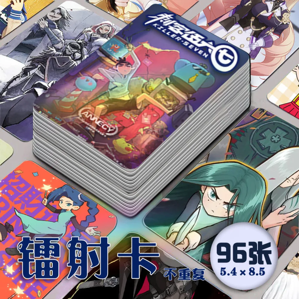 96 шт. ножницы аниме Laser Killer Seven косплей закругленные углы ЛОМО открытка