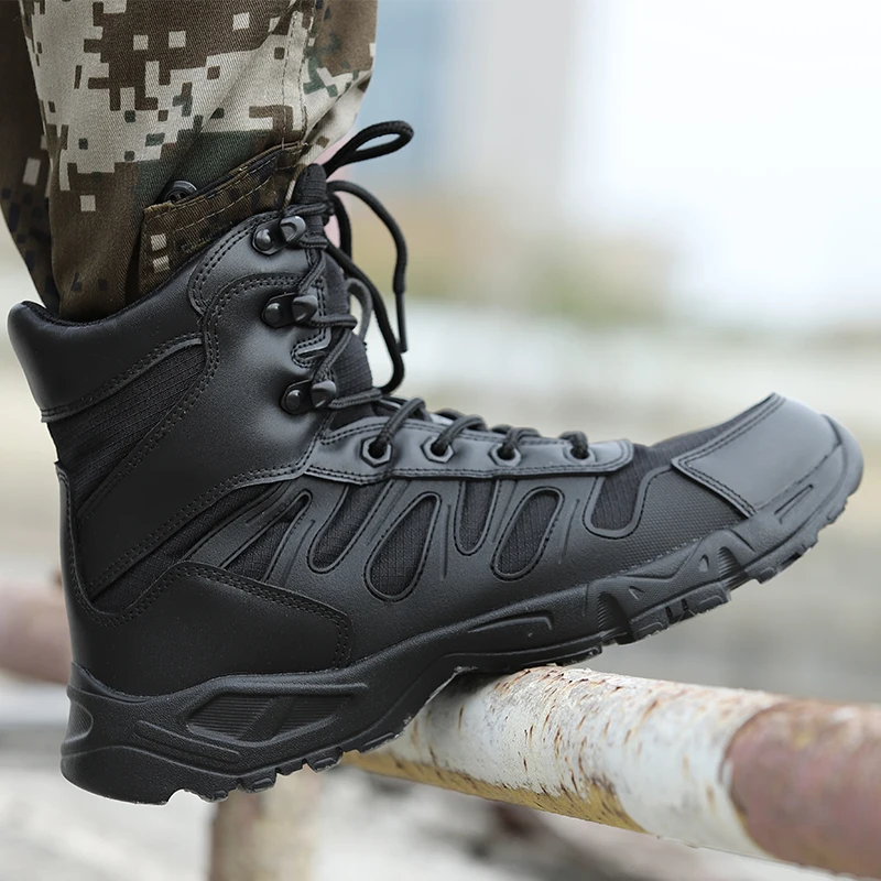 

Men's Boots Hiking Shoes Men Brand Military Super Light Combat Boots Special Force Tactical Desert Ankle Boots Botas Masculina