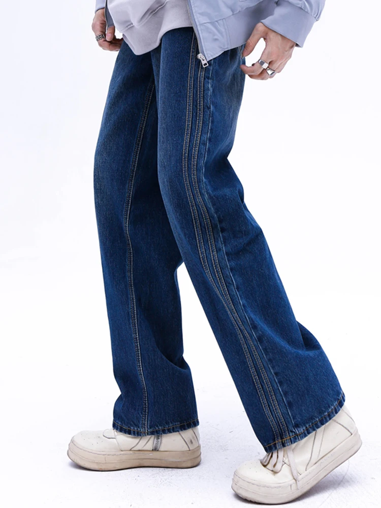 Men's Loose Jeans Street Clothing American High Street Fashion Y2k Jeans Loose Straight Pants Brand Men's Clothing Y2k Clothes