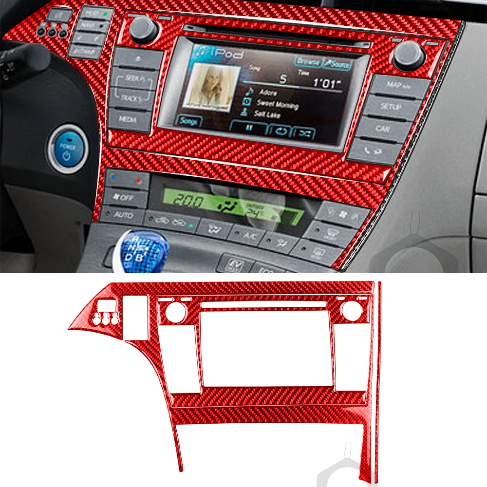 

for Prius 2012 2013 2014 2015 Display Panel Decoration Sticker Cover Trim Decal Car Interior Accessories Carbon Fiber