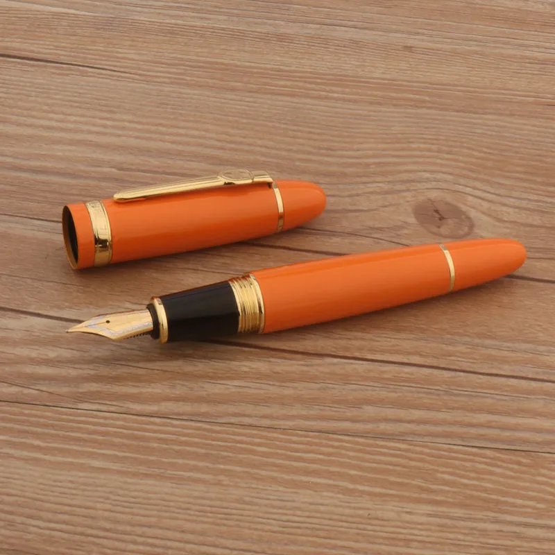 

Jinhao 159 металлическая перьевая ручка вращающаяся перьевая ручка подарок деловой офис золотые чернильные ручки