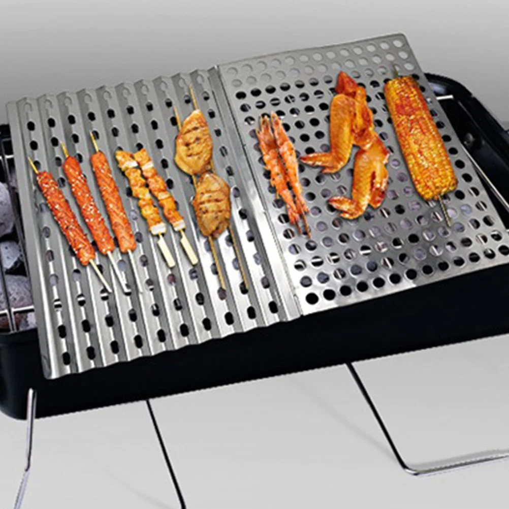 Складная решетка для барбекю из нержавеющей стали плиты термостойкая сетка