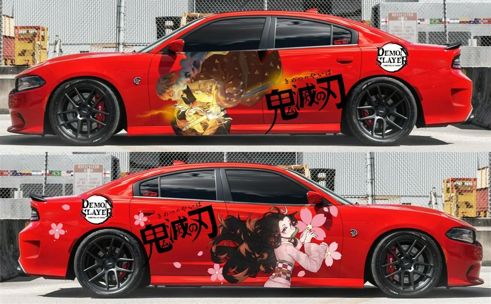 

Аниме «рассекающий демонов»: Kimetsu no Yaiba Автомобильная наклейка на дверь виниловая наклейка подходит для любого автомобиля