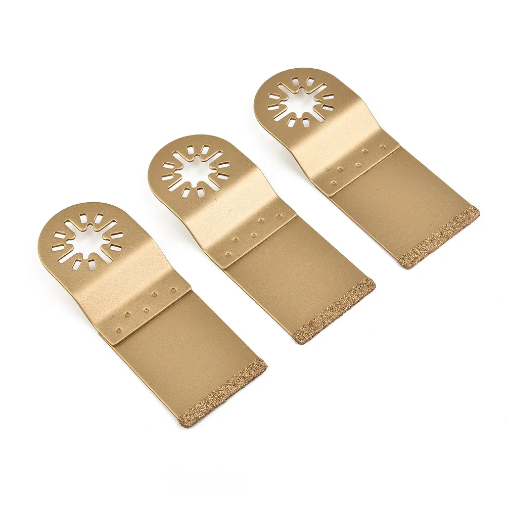 

3pcs Carbide Oscillating Tool Saw Blade Oscillating Multifunction Power Tool Cut Severely Abrasive Materials Remove Mortar