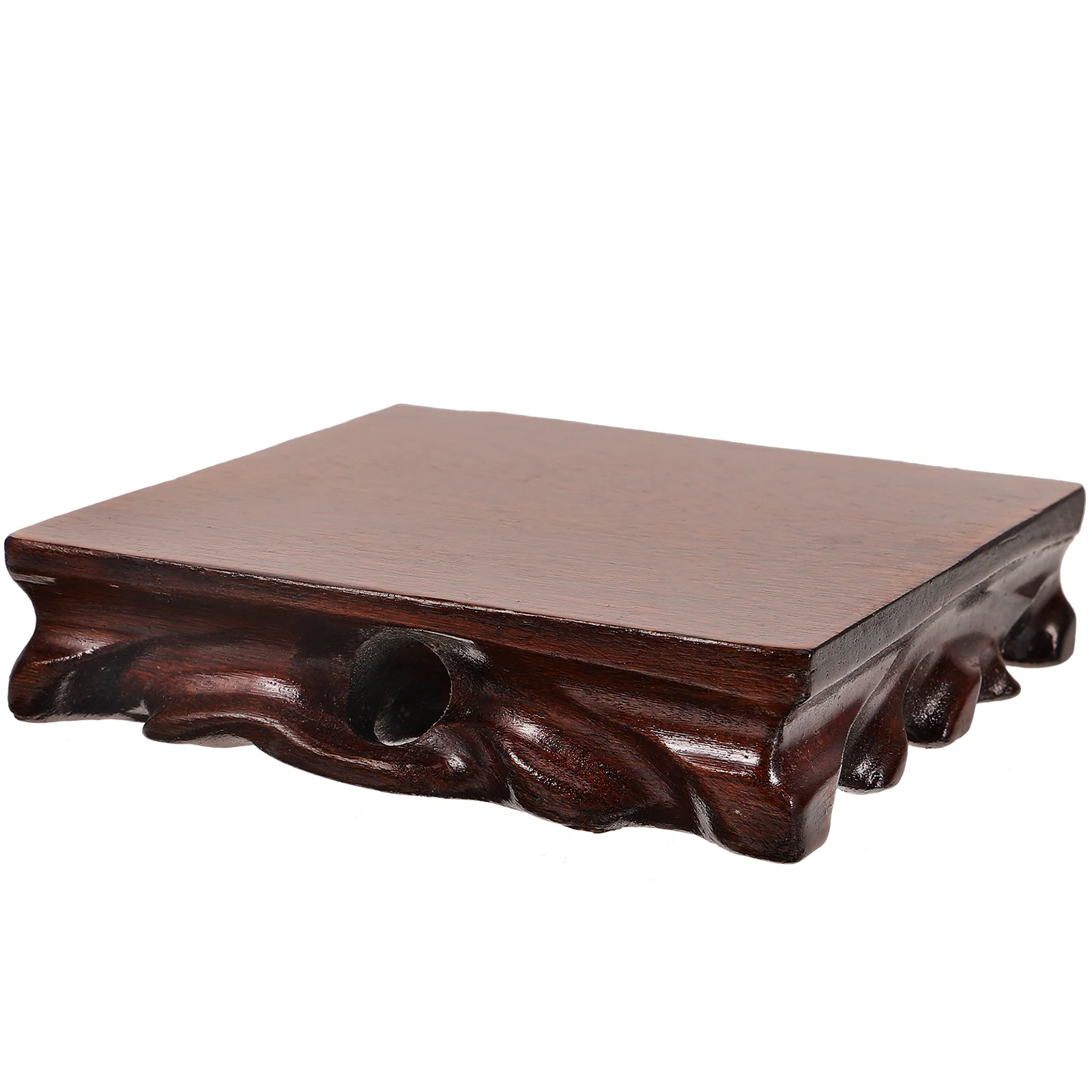 

Square Base Vase Handicraft Crafts Display Wood Risers Wooden Stand Statue