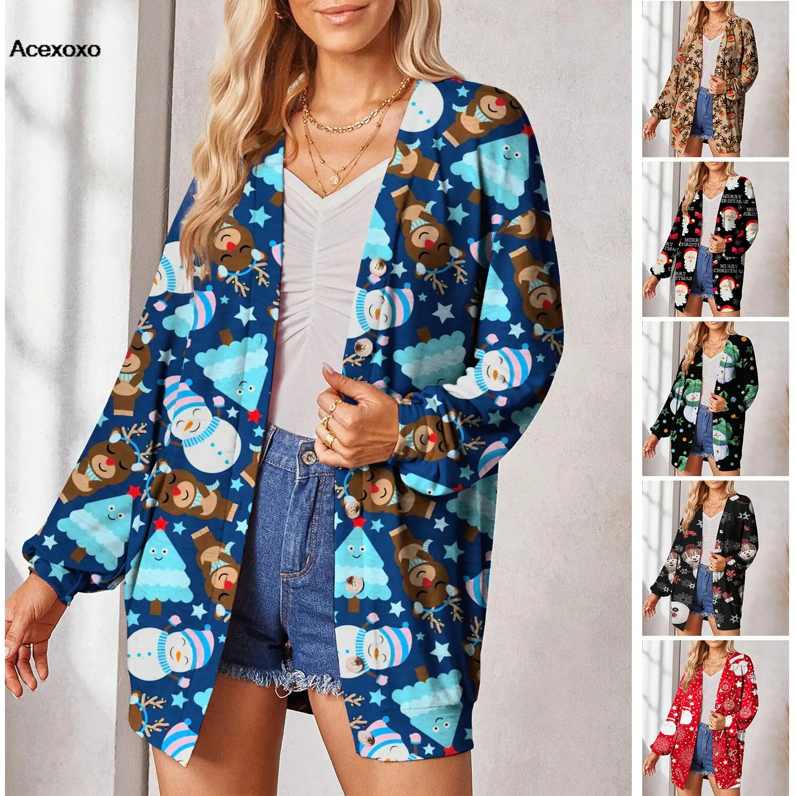 

New winter and Christmas themed printed little coats and cardigan dresses