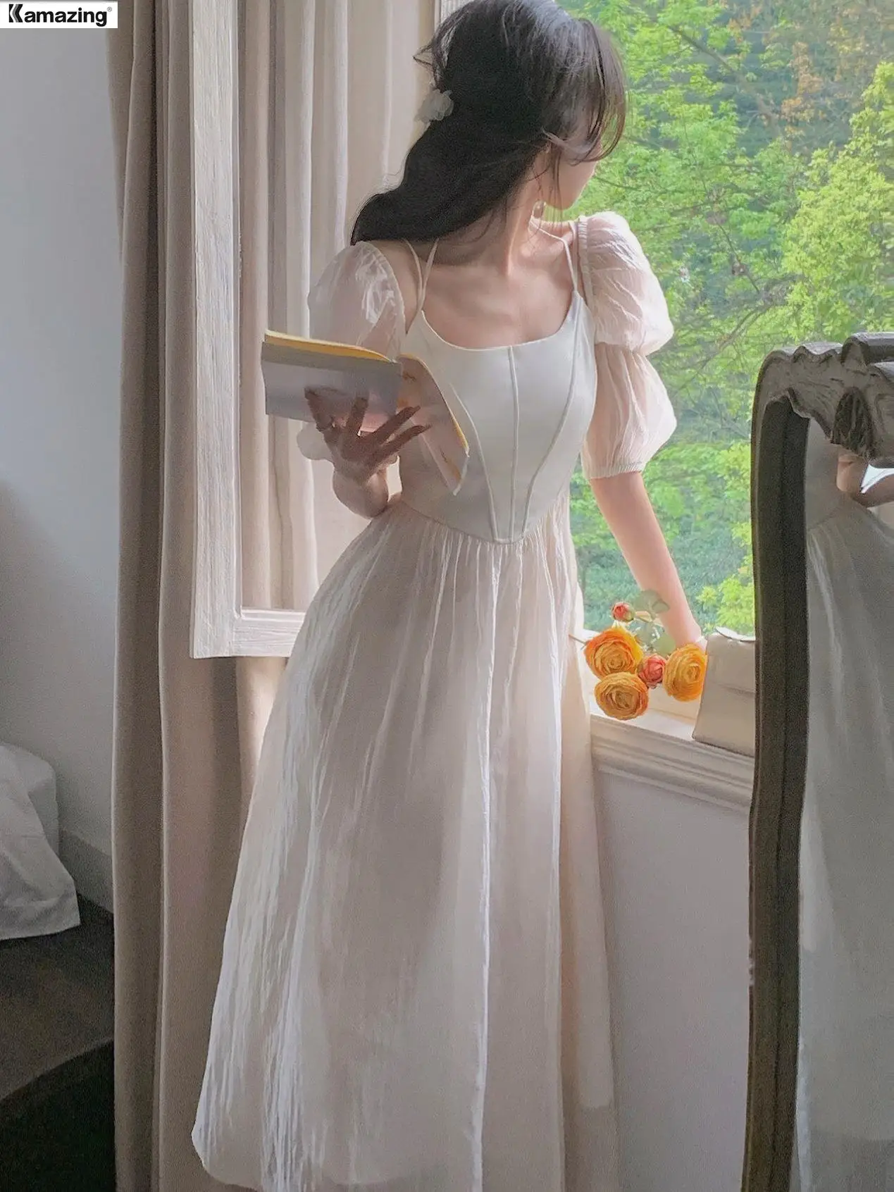 Летние французские женские элегантные вечерние платья миди для выпускного