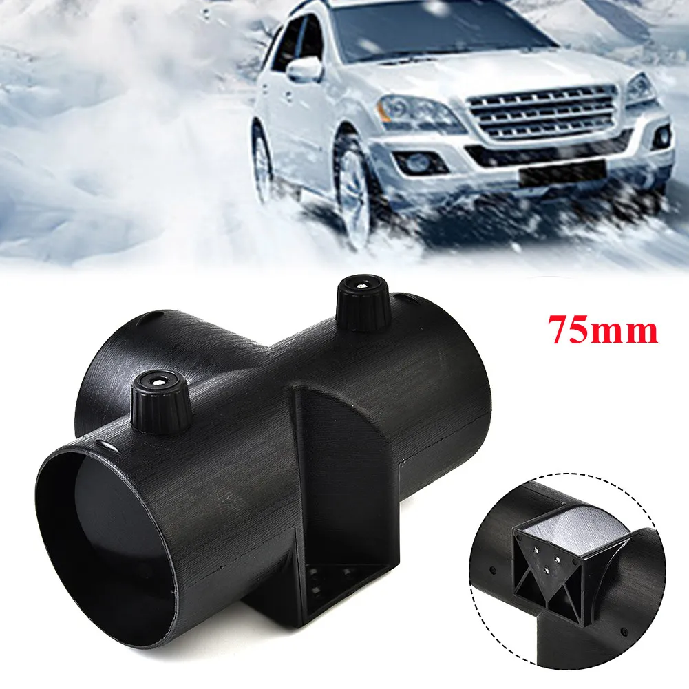 

75mm T-Vent Duct Outlet Tee Connector With Vavle Flap For Eberspacher For Webasto For Diesel Parking Heater Connector Car Parts