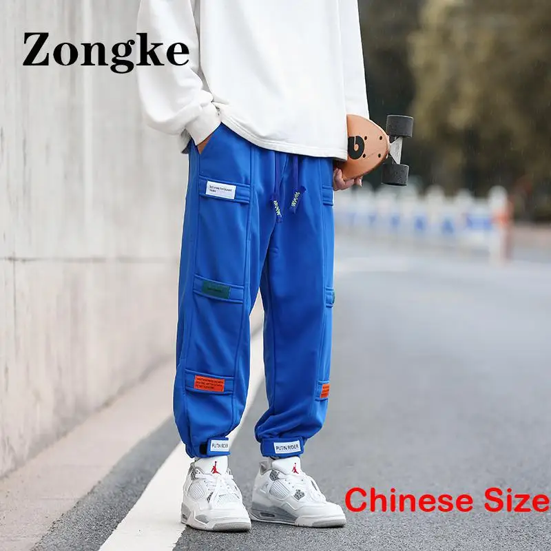 

Брюки Zongke в стиле пэчворк, мужские джоггеры, мужские брюки, Корейская одежда, спортивные брюки в стиле хип-хоп, Прямая поставка, 3XL, весна 2023