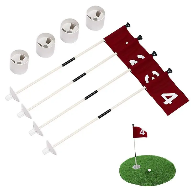 

Палочка с флагом для гольфа, зеленый флаг для двора, булавка для гольфа, флаг с отверстиями, набор из стекловолокна, портативный, 2-секционный дизайн