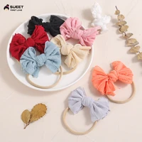 baby girls headbands soft nylon elastics headbands lace mini bows hairbands hair accessories for girls infants toddlers child