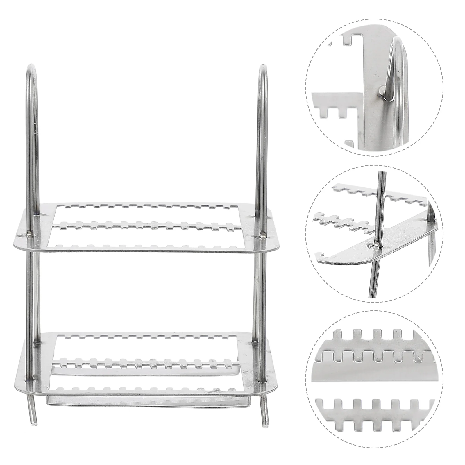 

Dyeing Rack 26 Positions Microscope Slides Staining Glass Holder Stainless Steel Bracket