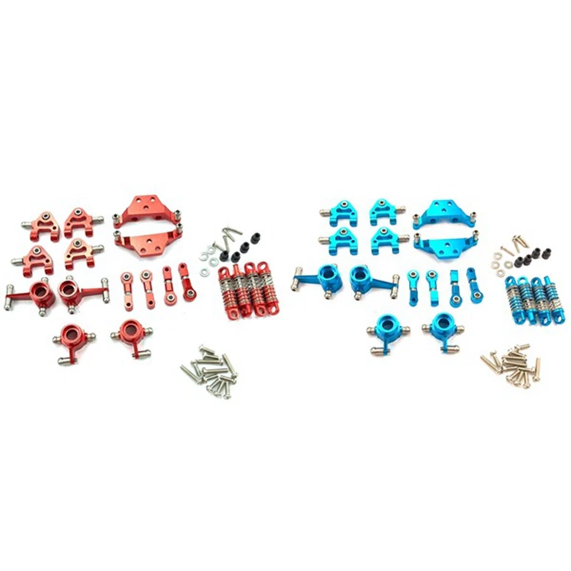 

2Set Metal Full Set Upgrade Parts Shock Absorber For Wltoys 1/28 K969 K979 K989 K999 P929 P939 Rc Car,Blue & Red