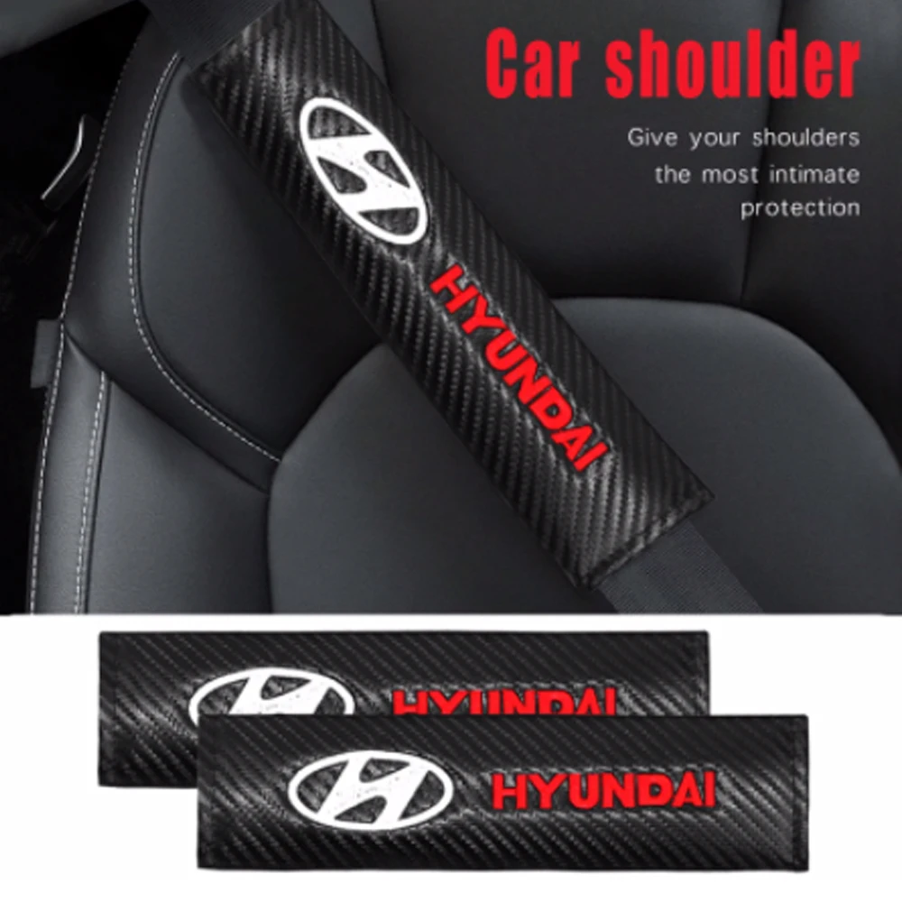 

2Pcs Car Safety Seat Belt Shoulder Pad Protector Cover Auto Accessories For HYUNDAI Solaris ix35 i20 i30 Tucson Santa fe CRETA