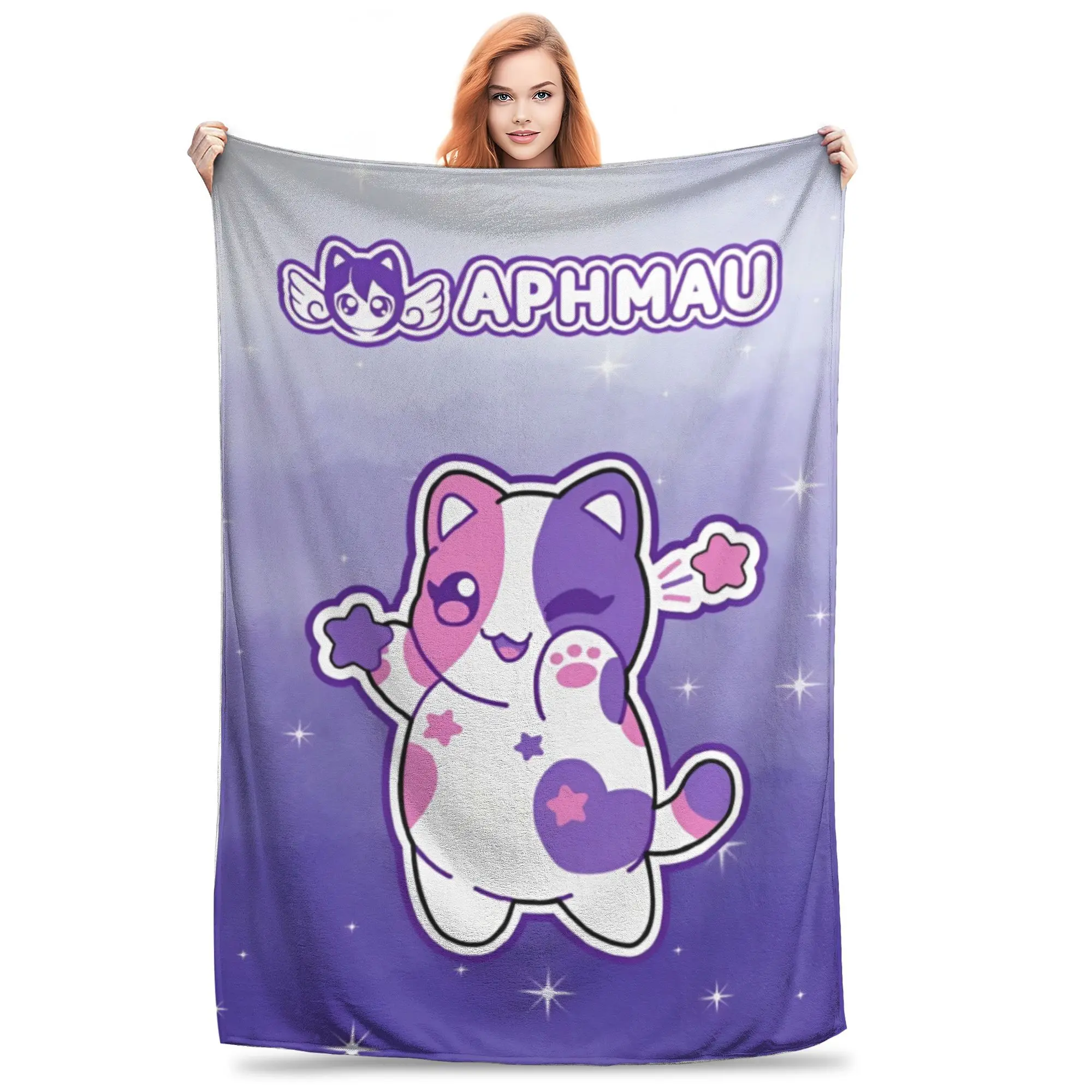 Фото APHMAU kawaii кошки одеяла легкие тонкие фланелевые лечебные подарки пледы покрывала №1