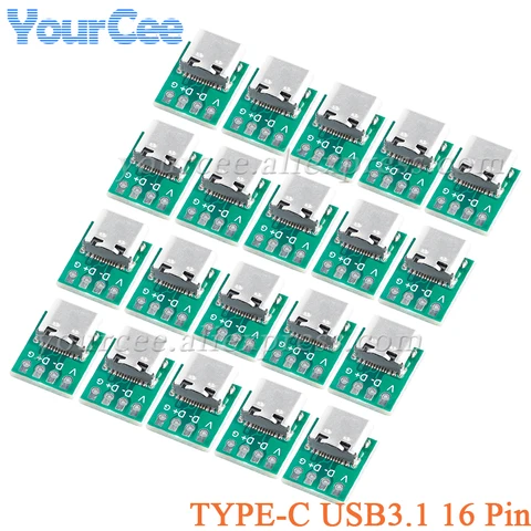 Adapter USB 3.1 Type C 16Pin Female to 2.54mm Your Cee