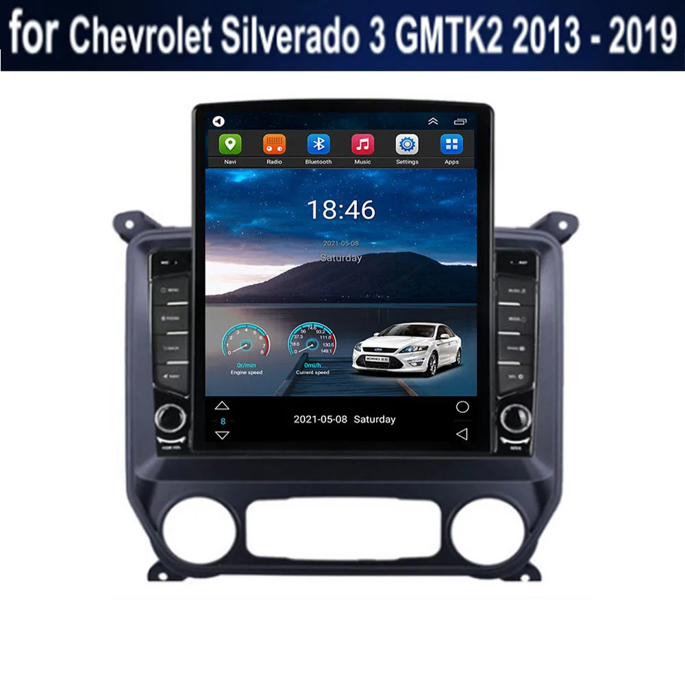

For Tesla Style 2Din Android 12 Car Radio For Chevrolet Silverado 3 GMTK2 2013-35 Multimedia Video Player GPS Stereo Carplay DSP