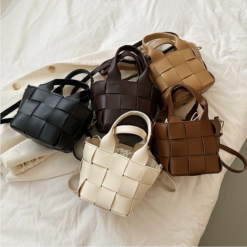 

Women's Wear Designer Composite Woven Bags 2023 New Trendy Plaid Handbag Casual Fashion Ladies Shoulder Messenger Bag Purses y2k