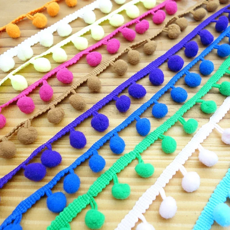 5 ярдов/партия Блестящая лента с помпоном