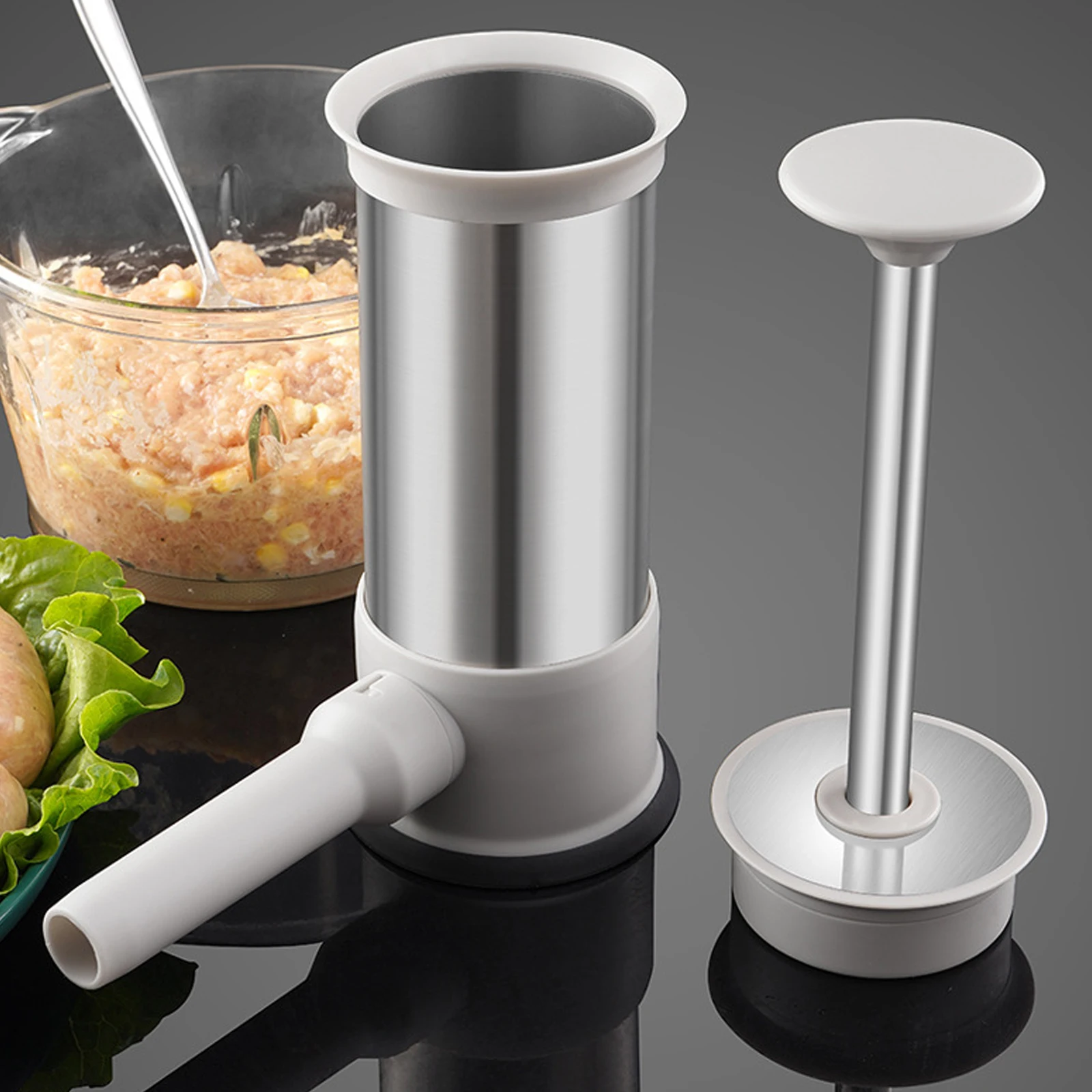 Колбасный шприц из нержавеющей стали горизонтальная колбасница кухонный