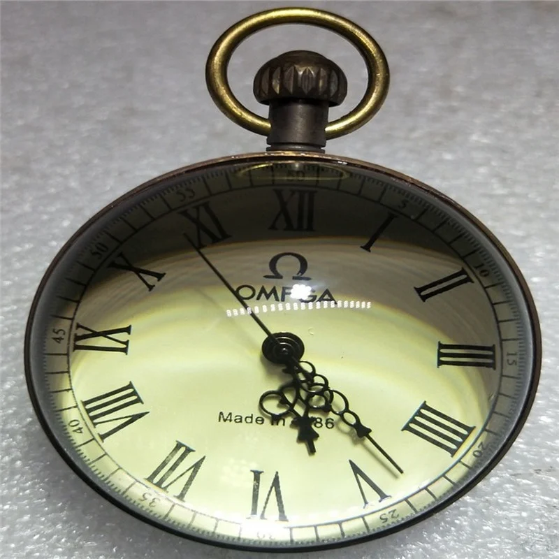 Антикварные состаренные ремесла винтажные часы латунный стеклянный шар