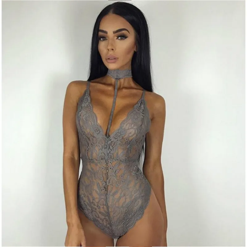 

Transparent Sexy Lingerie Mesh Printed Fabric Female Bodysuit Gauze Lace Shaping Erotic Underwear Sex Dance Leotard Night Club