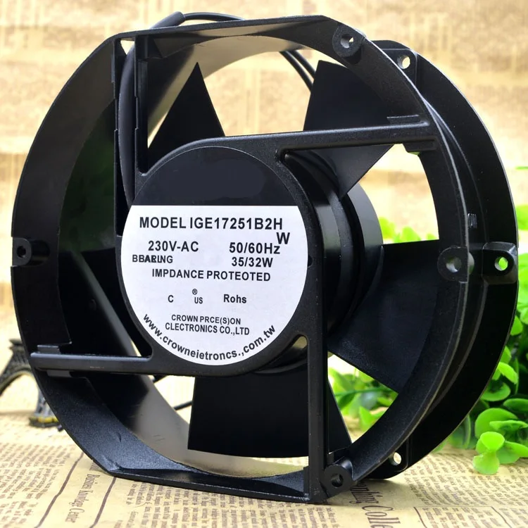 

The new original IGE17251B2H 220V 17251 17cm 35W 2 line stream fan cabinet cooling fan