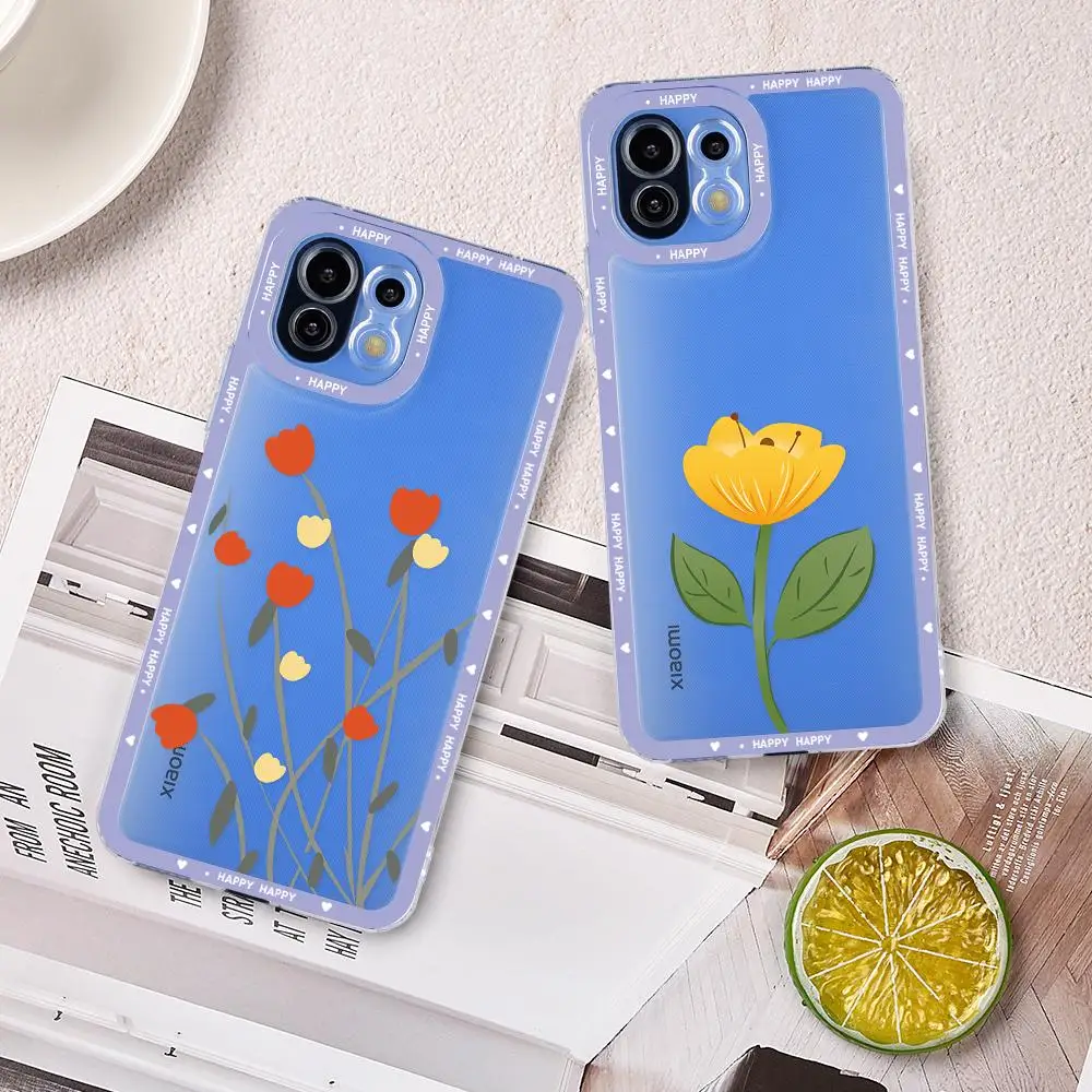 

Case For Xiaomi Mi 12 11 10T 9T Pro 12X 11 Ultra 10 9 8 11 Mi Lite 5G NE CC9 Flower Cover For Xiaomi Poco M3 Pro M2 X2 Civi Case