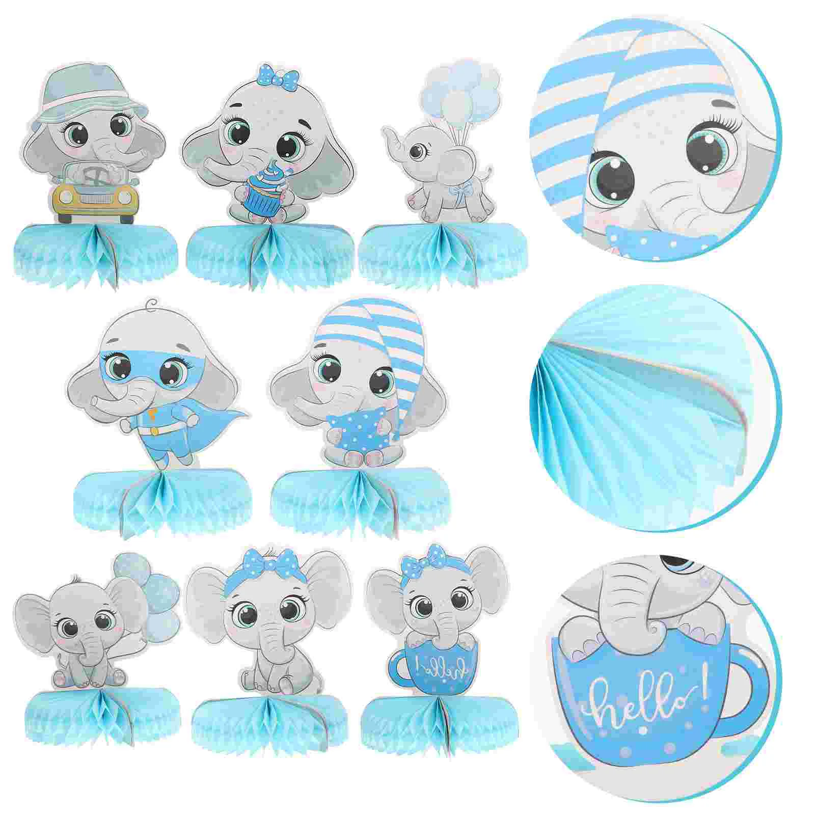

8pcs Backdrop Elephant Elephant Decorations For Boy for Party Indoor Birthday