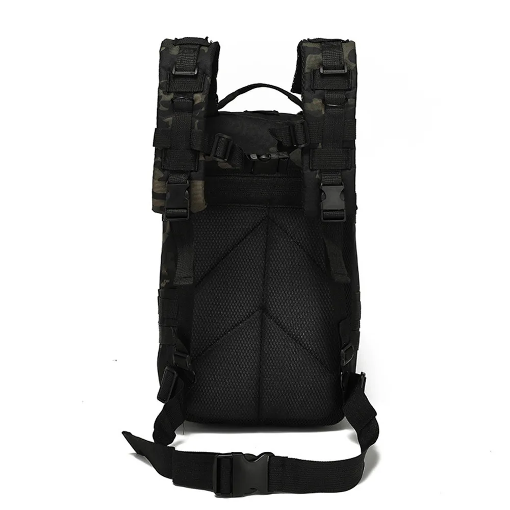 30L Military Tactical Sport Camping Hiking Bag Oxford Nylon Backpack  Climb,Black Camo