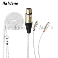 haldane 16 cores pure silver 4 hole xlr female headphone upgraded cable for audeze lcd 3 lcd 2 lcd x lcd xc lcd 4z lcd mx4