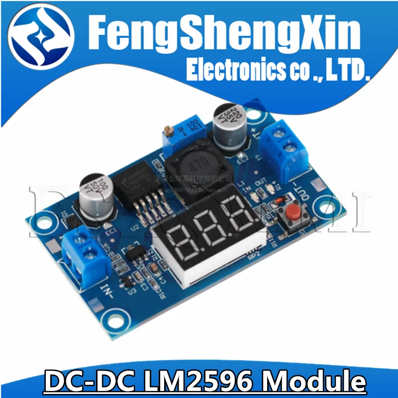 

DC-DC LM2596 Step Down Converter Voltage Regulator LED Display Voltmeter 4.0~40 to 1.3-37V Buck Adapter Adjustable Power Supply
