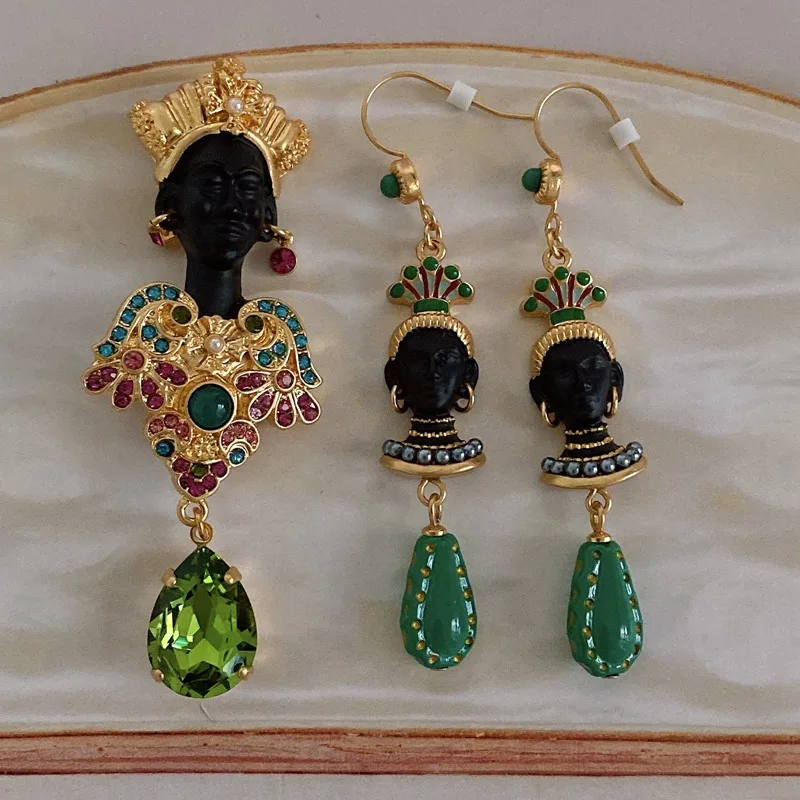 

Ancient Egyptian antique brooch earrings