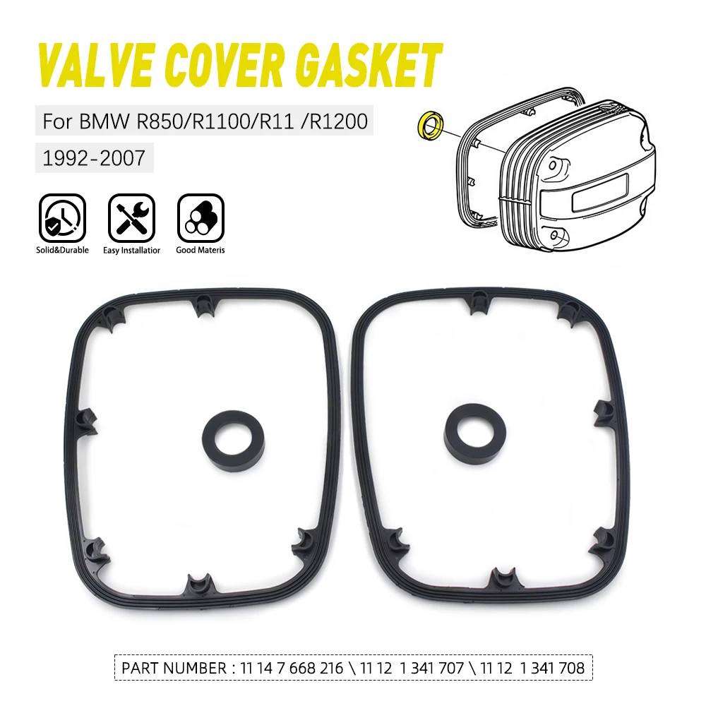 

Motorcycle Rubber Engine Valve Cover Gasket For BMW Oilhead R850C R850GS R850 R1100GS Oilhead 11 14 7 668 216 11 12 1 341 708