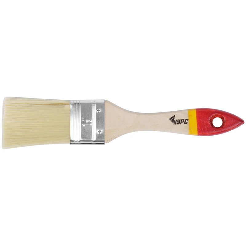 Кисть флейцевая &quotМодерн&quot иск. щетина деревянная ручка 1 5&quot (38 мм)