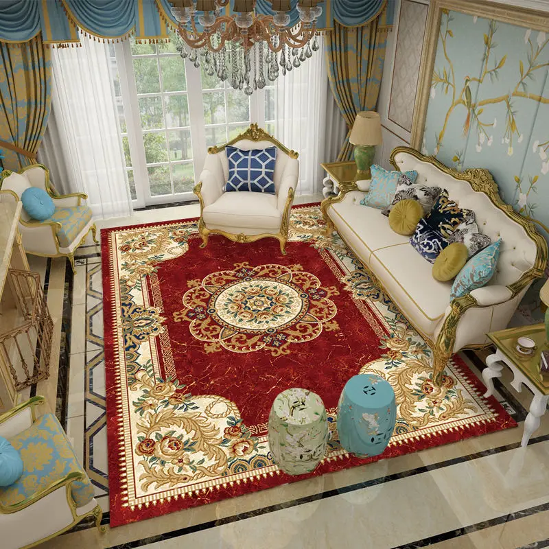 

European Style Alfombra Home Rugs and Carpets for Home Living Room Luxury Decoration Home Washable Area Rug Entrance Door Mat