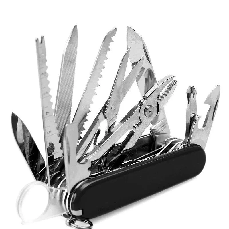 

17 In 1 Mini Fold Knife Army EDC Gear Knife Survive Pocket Camp Outdoor Multi-tool Multipurpose Tools with Beer Opener