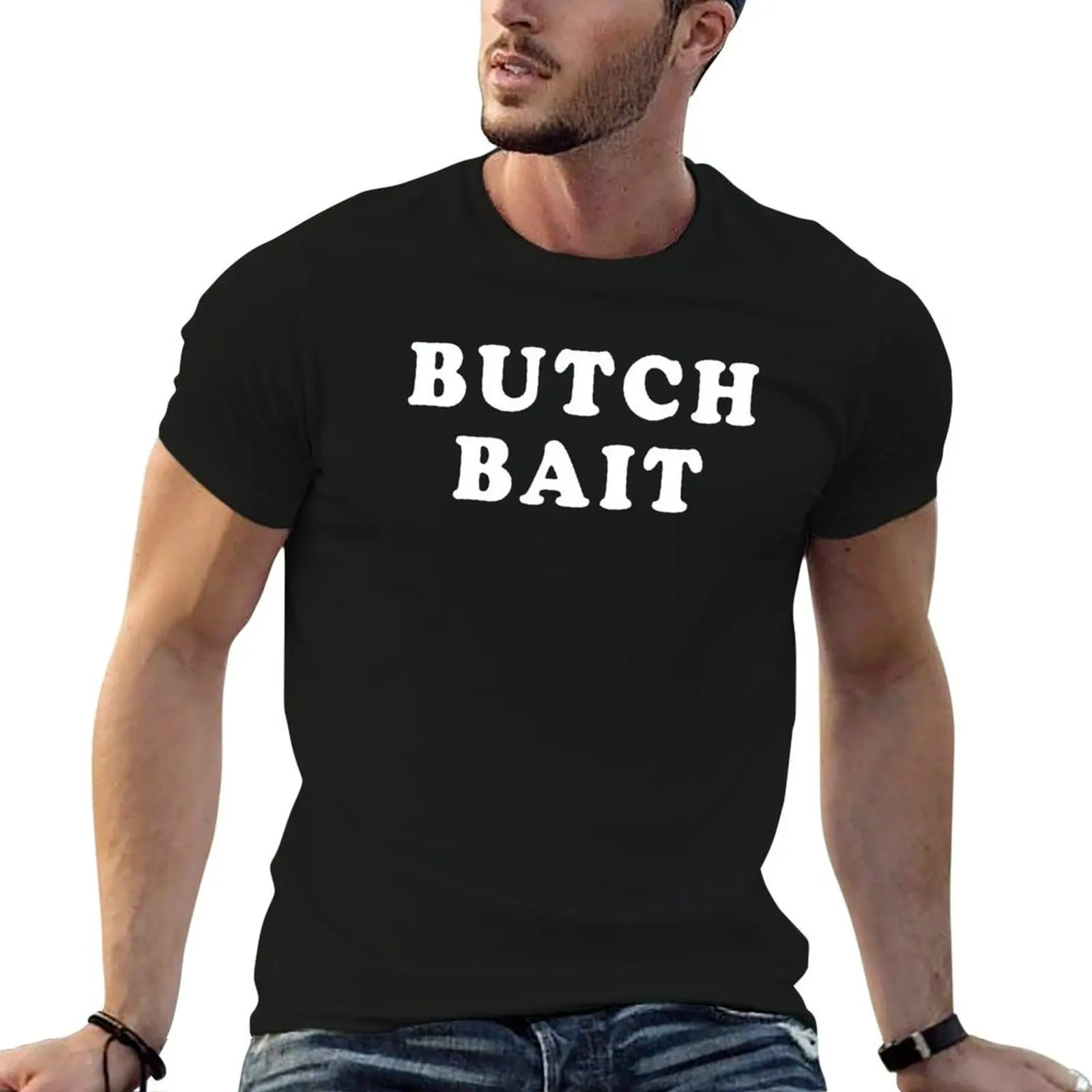 Фото Футболка Butch Bait, праздничный повседневный топ с короткими рукавами №1