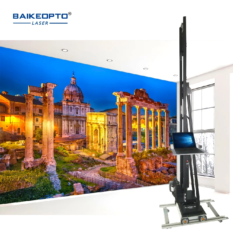 Вертикальный 3D-принтер BK-UP200S UV CMYKW с двумя печатающими головками DX10 для нанесения наклеек на стены, высокоточная 3D-печать для фоновых стен и телевизионных панелей. (art.: 3920d3fdbc802) - 3920d3fdbc802