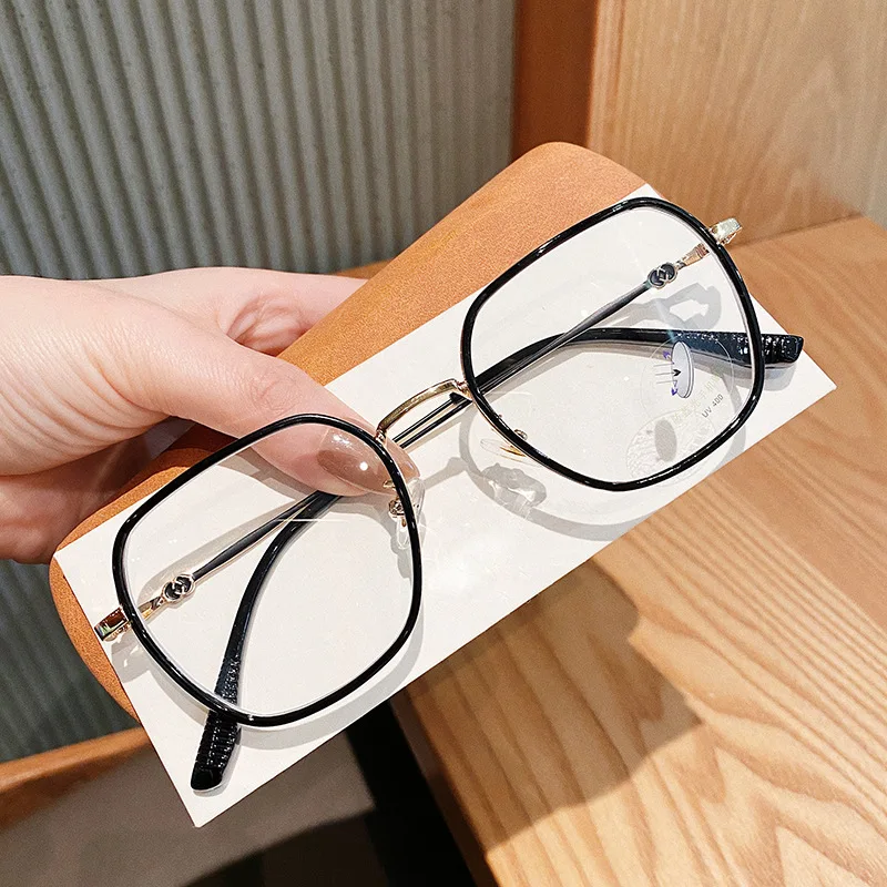 

Polygonal Myopia Glasses New TR90 Colorful Frame Fashion Anti-blue Light Goggles Metal Eyeglass Frames
