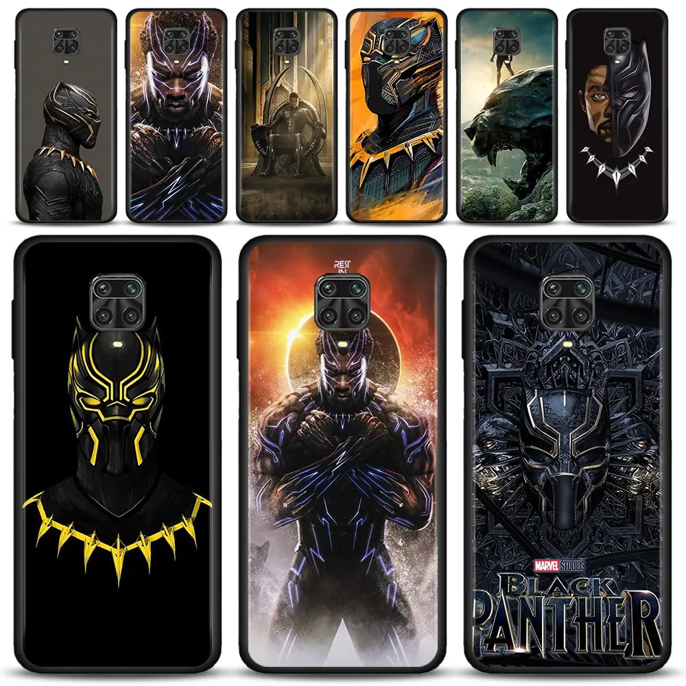 

For Xiaomi Redmi Note 11 9 8 10 Pro 7 9T 8T 9S 10Lite 11T Case for REDMI 9 8 9C 9A 7A Marvel Black Panther 2 Chadwick Boseman